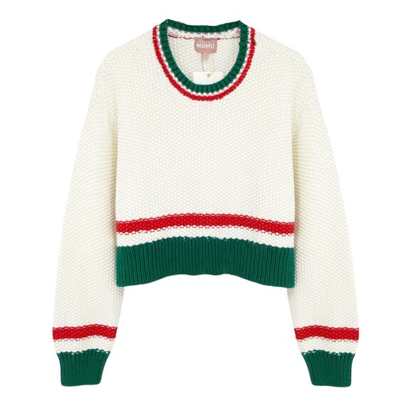 SHOW ME YOUR MUMU Only One Sweater in Festive Stripe S - Picture 1 of 12